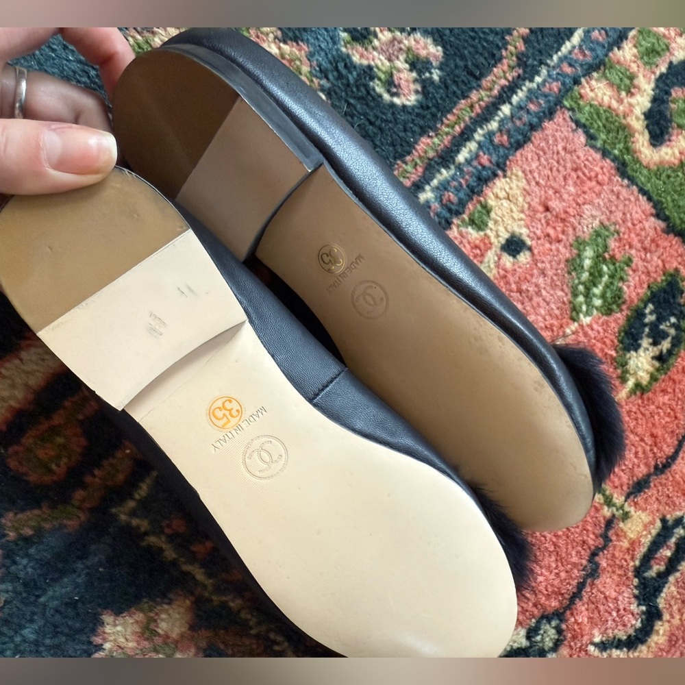 Chanel fur Flats sz 35 - Picture 3 of 6